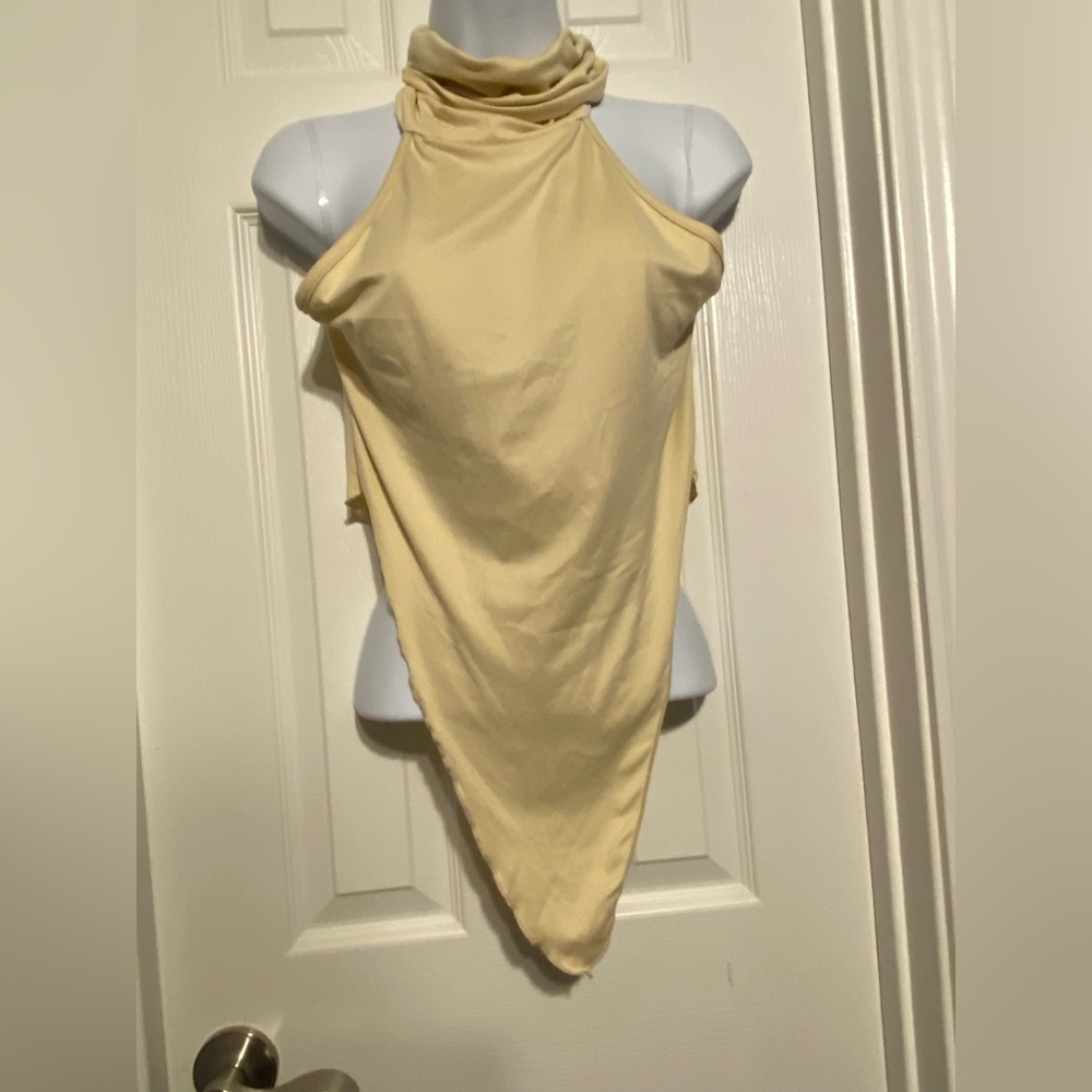 Sexy open back blouse